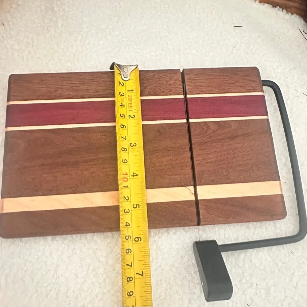 Handmade wood cheese slicing board